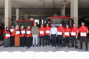 Nevşehir’de alev savaşçıları sertifikalarına kavuştu