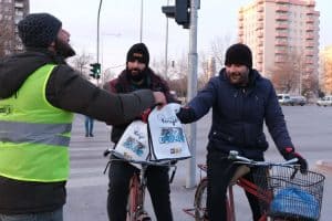 Konya’da “Dünya Kışın Bisikletle İşe Gitme Günü” etkinliği