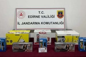 Edirne’de kaçak elektronik eşya ele geçirildi!