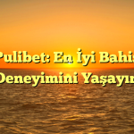 Pulibet: En İyi Bahis Deneyimini Yaşayın